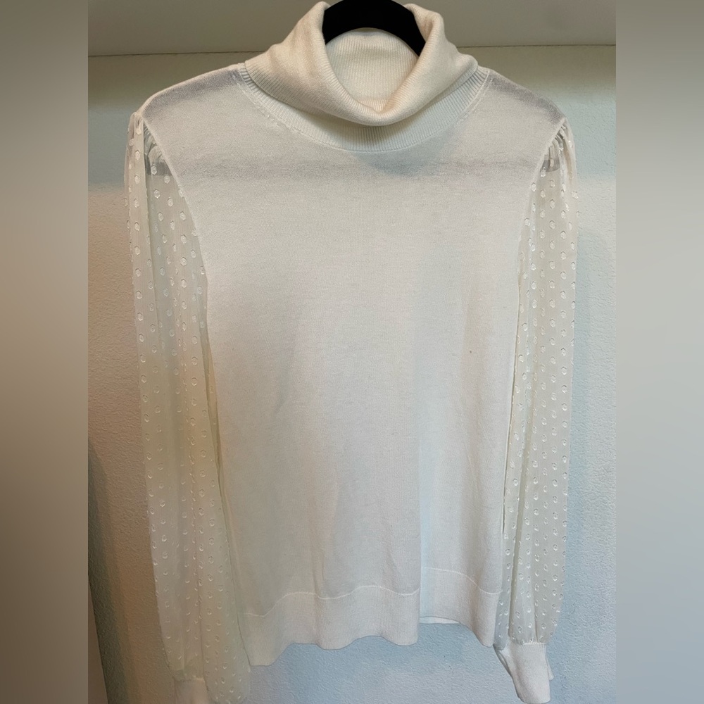 Halogen white turtleneck sweater